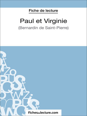 cover image of Paul et Virginie de Bernardin de Saint-Pierre (Fiche de lecture)